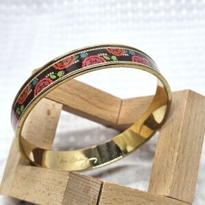 Vera Bradley Floral Goldtone Bangle Bracelet